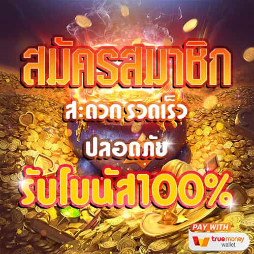 สมัครสมาชิก-รับโบนัส-100%